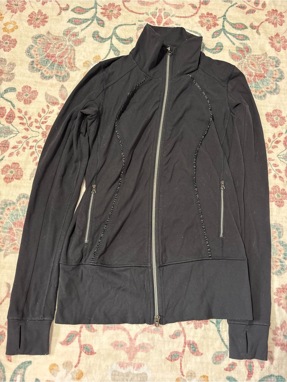 lululemon athletica Black luon Zip-Up Performance Jacket
